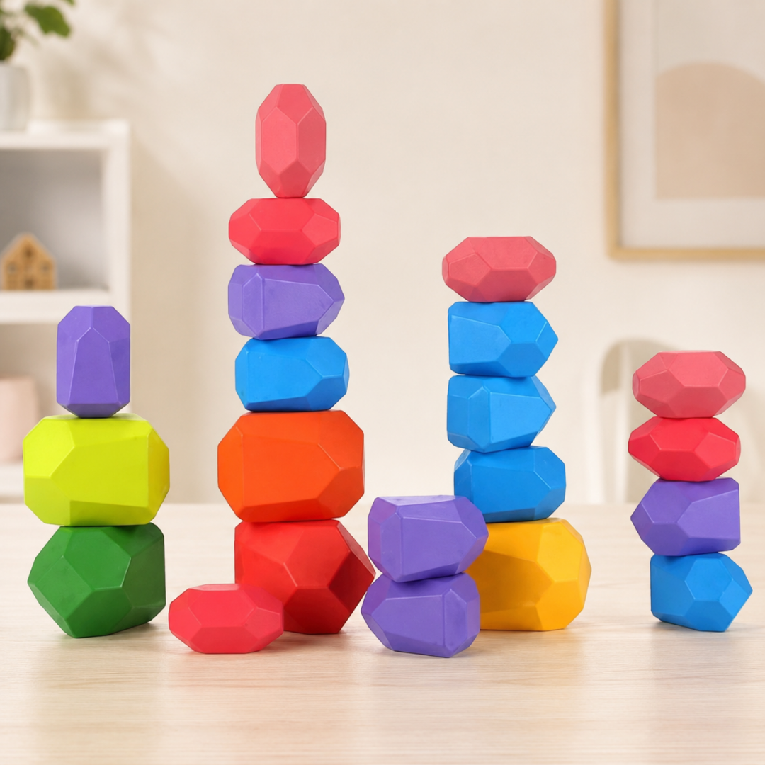Bloques de colores de equilibrio