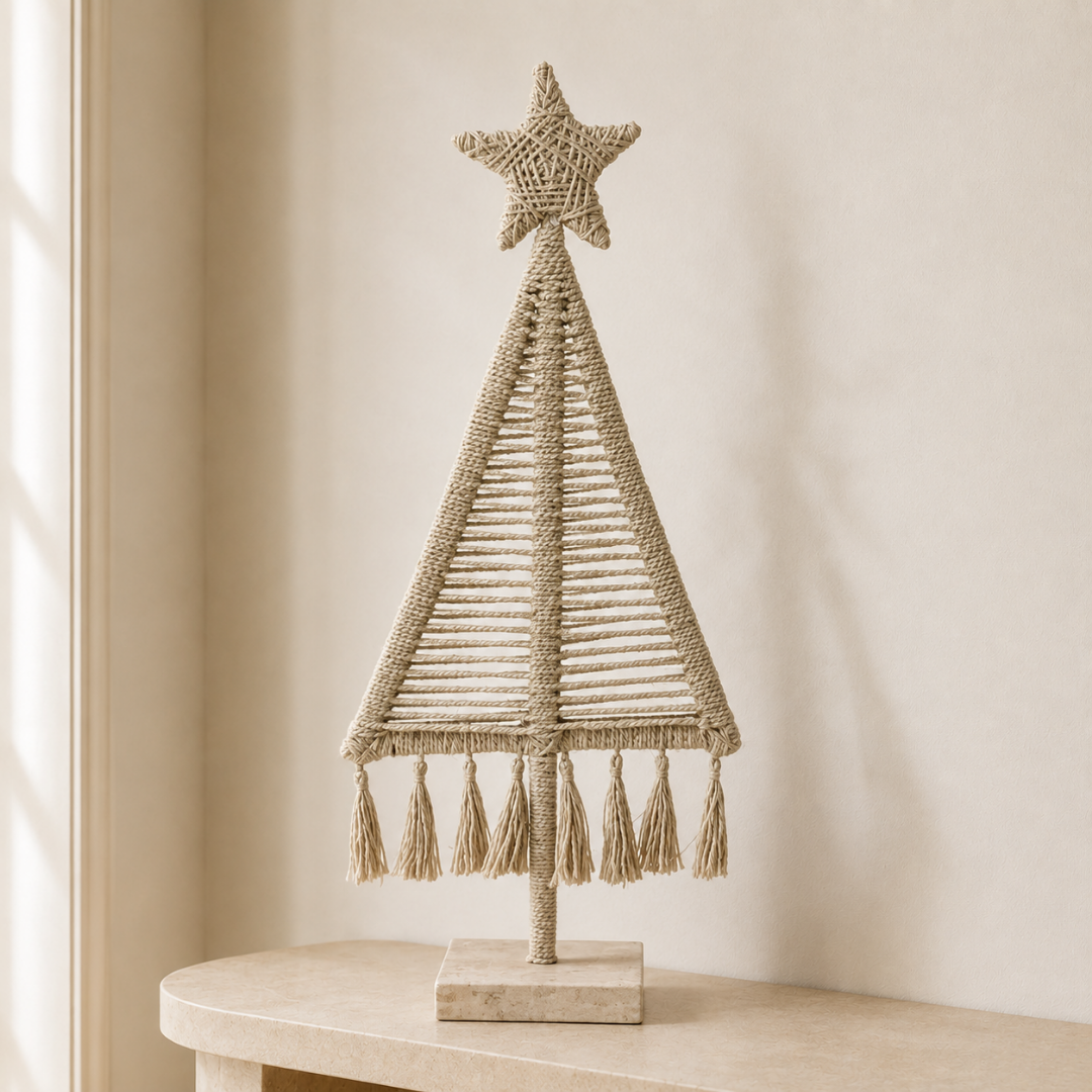 Árbol con estrella macrame
