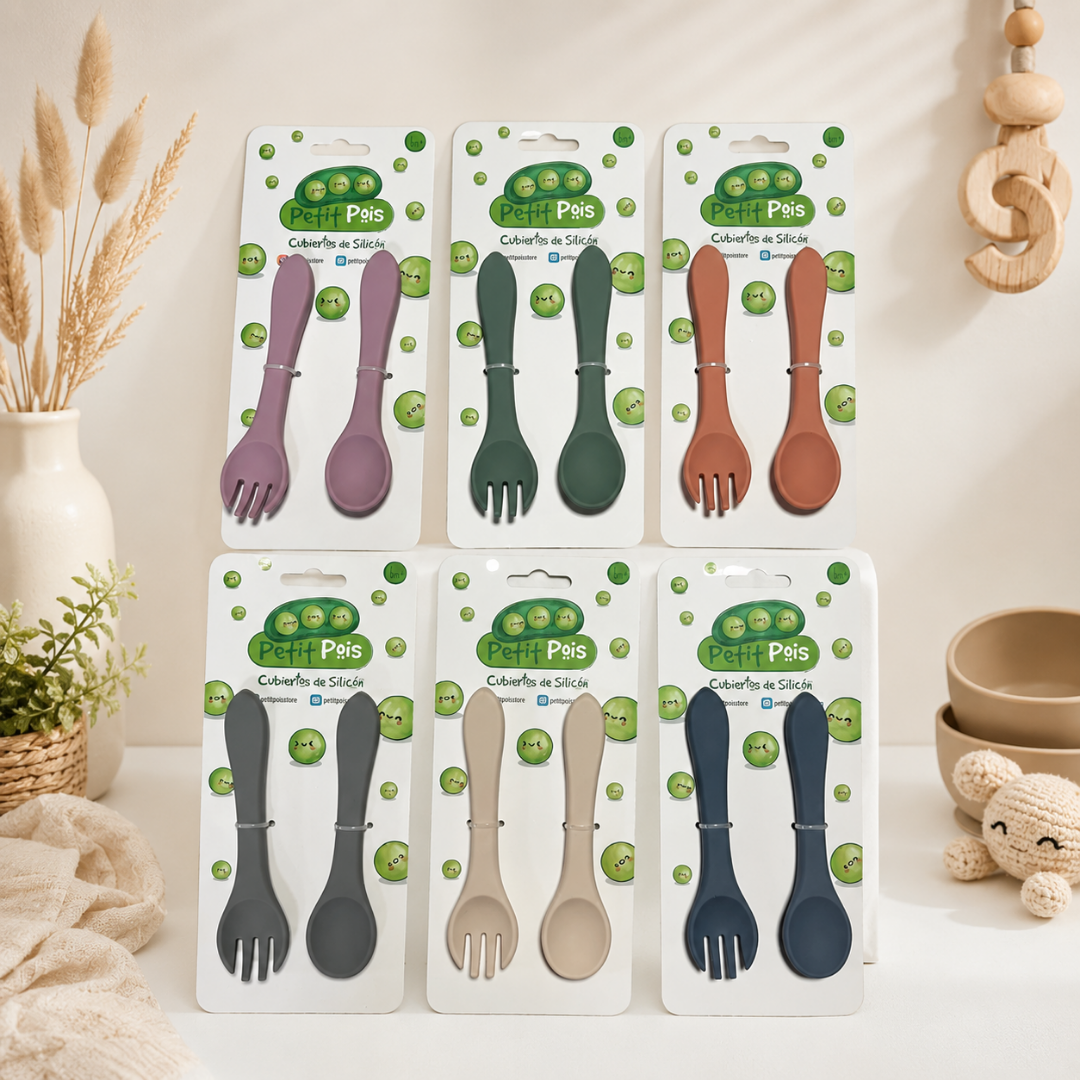 Set de cubiertos silicón 2 pcs