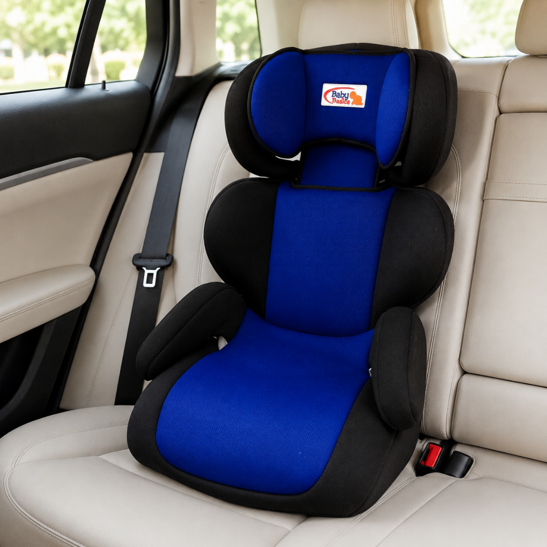 Silla de carro y booster negro/azul