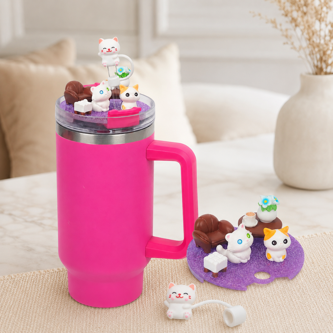 Tapa de animalitos para Tumbler Stanley