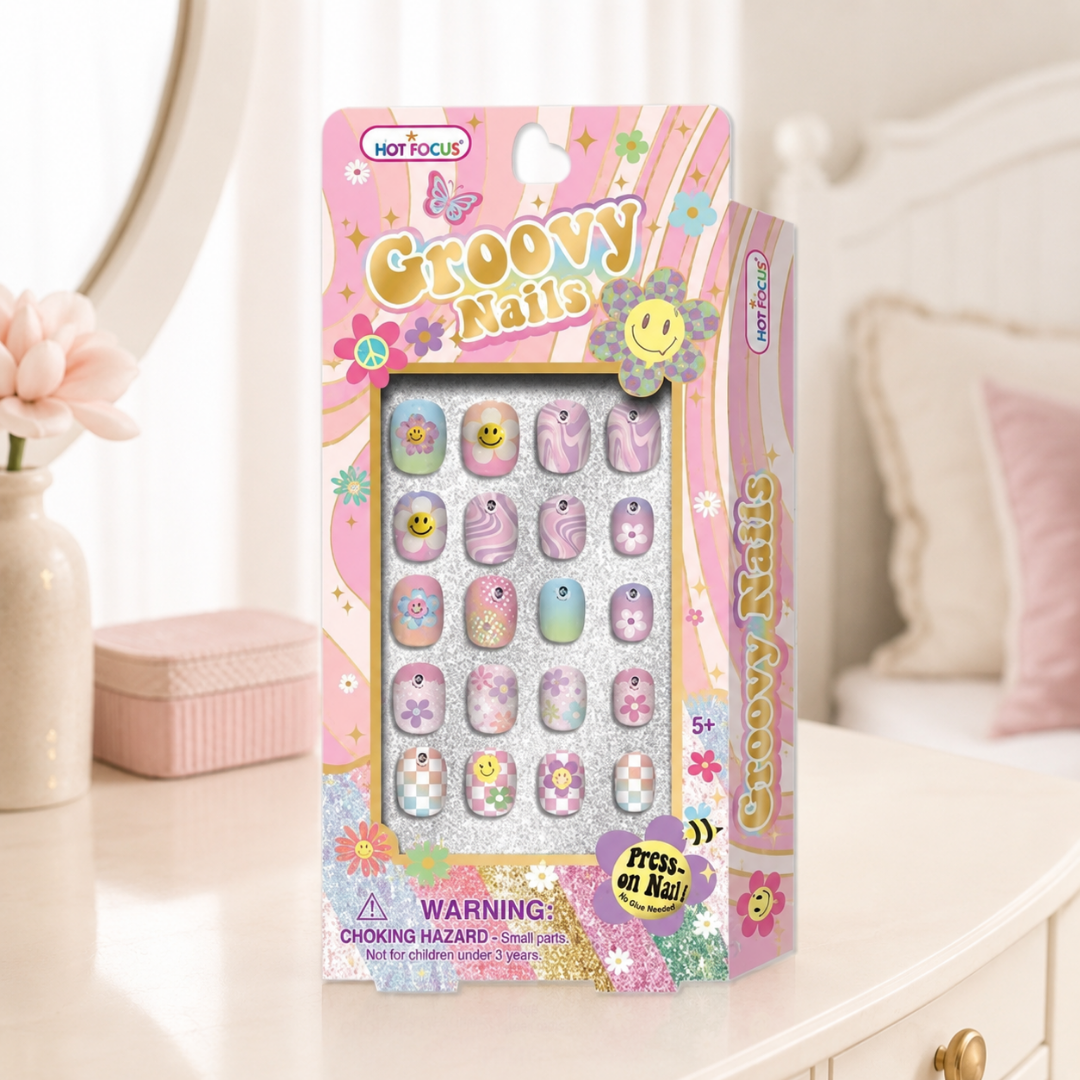 Set de uñas decoradas de caritas 3D