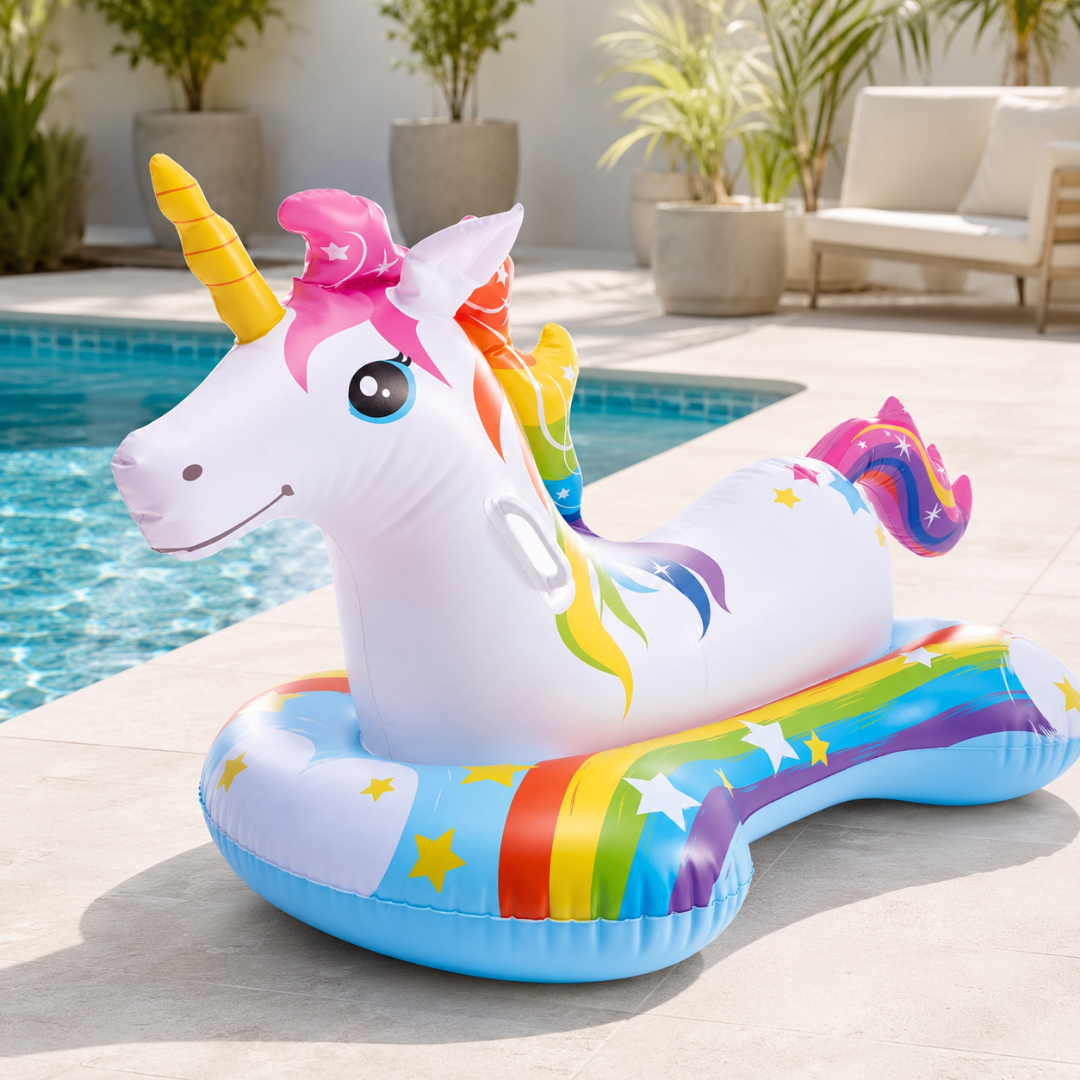 Inflable montable de unicornio