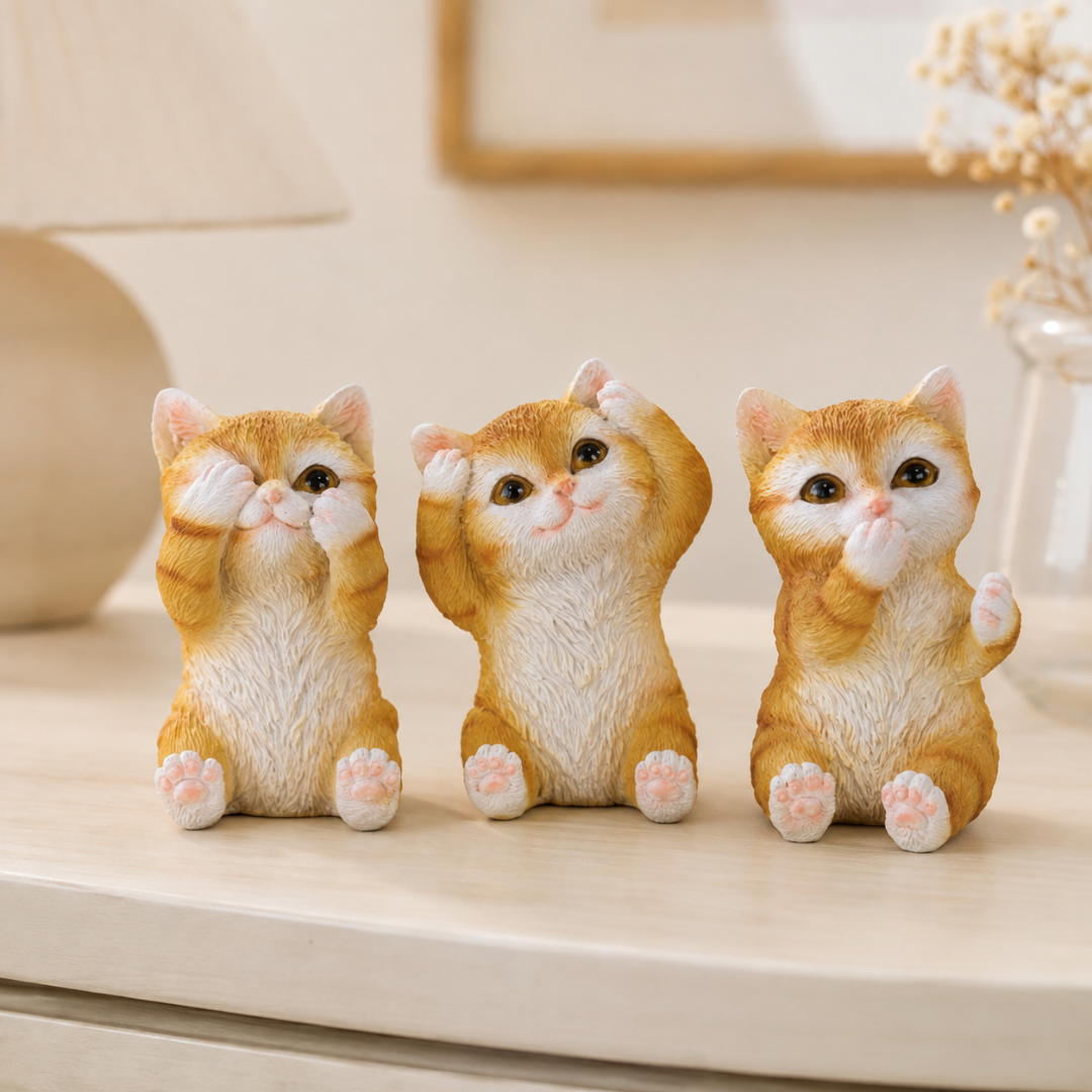Set Decorativo de Gatos