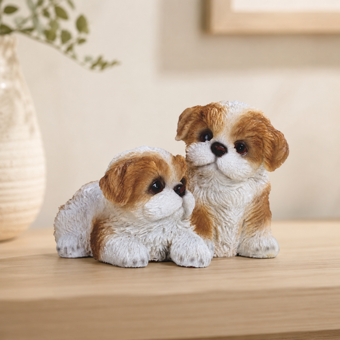 Figura Decorativa de Perro Shih Tzu