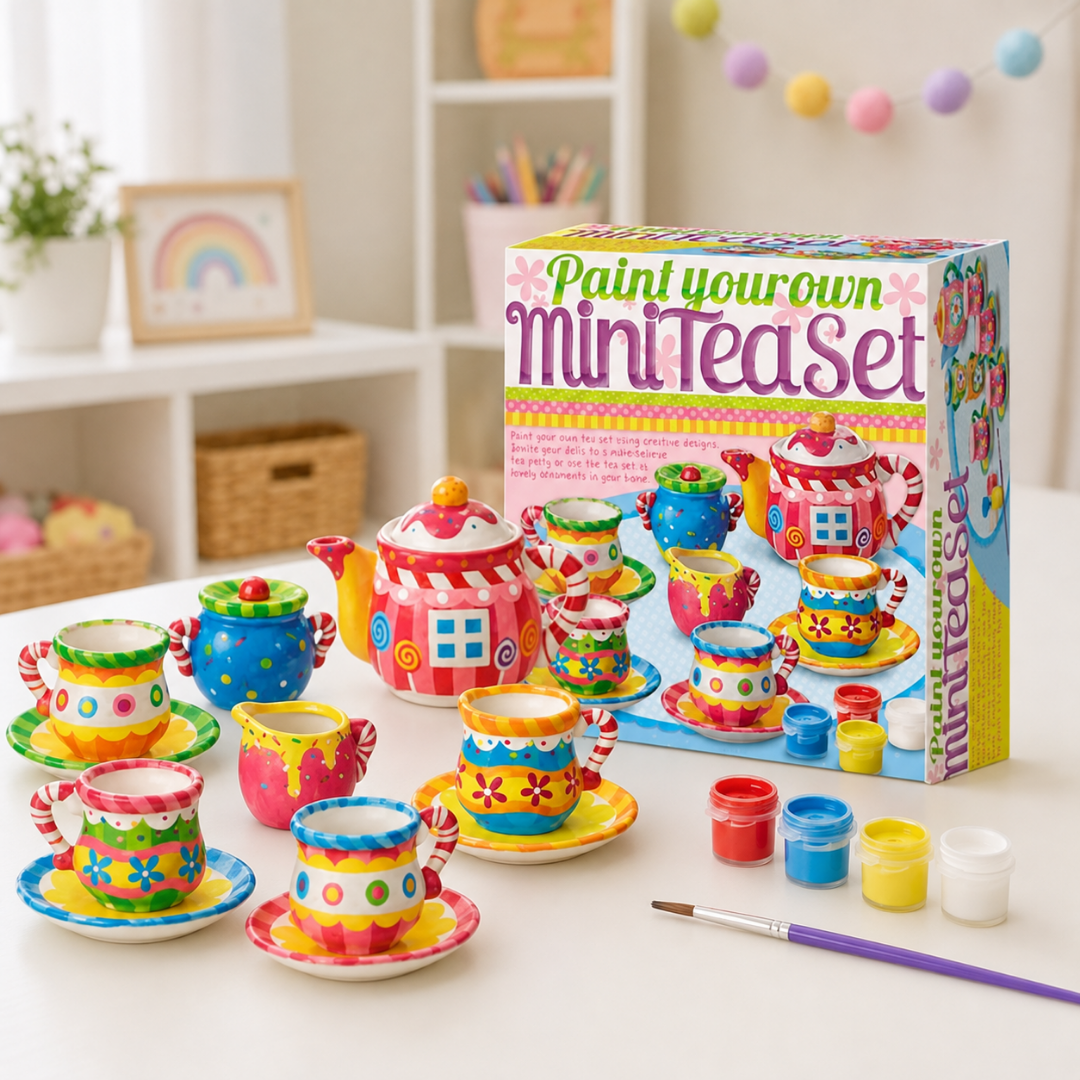 Set de mini té para pintar