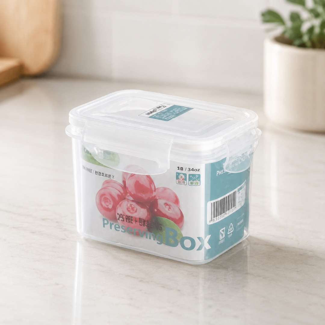 Recipiente rectangular para alimentos 1 L