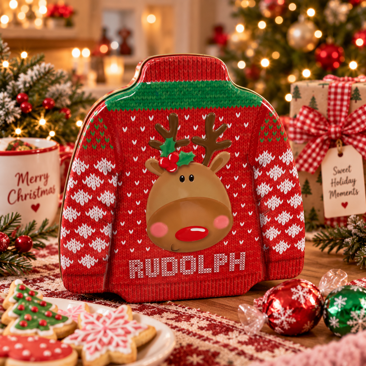 Caja de metal ugly sweater