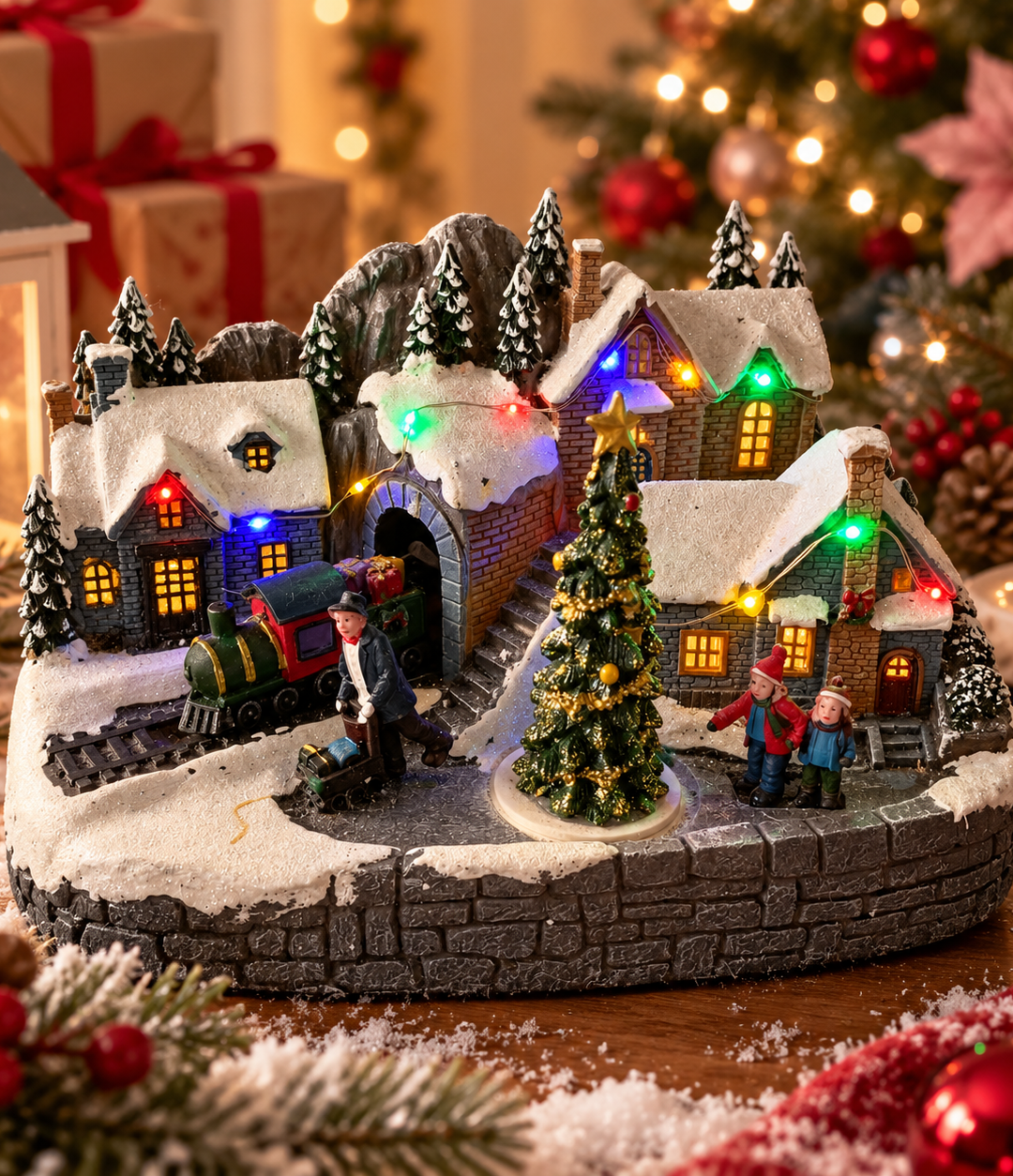 Villa con casitas movimiento y luz