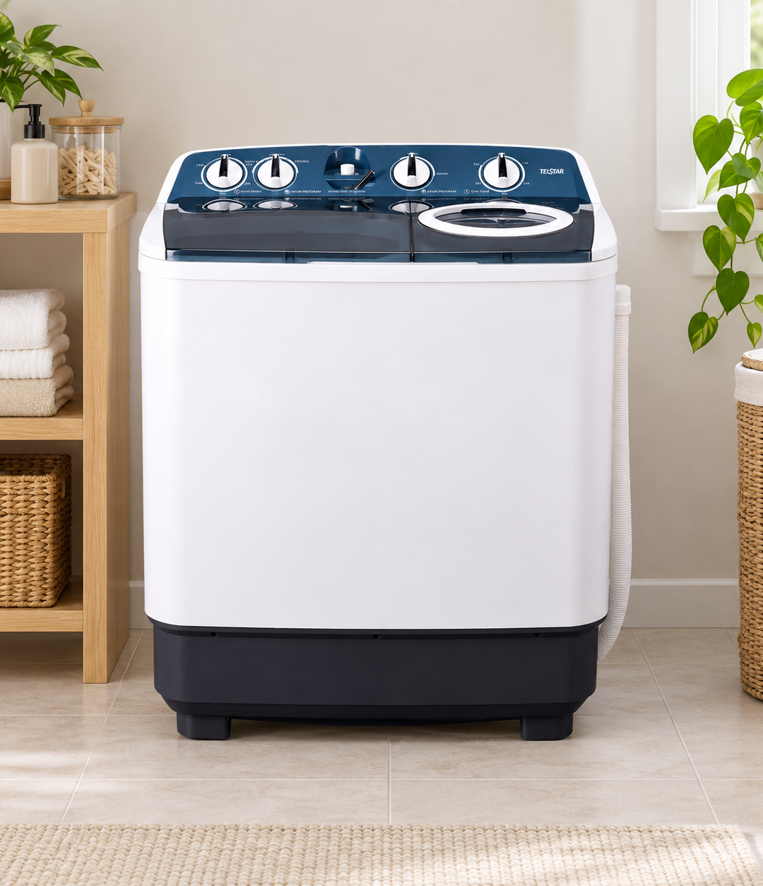 Lavadora semi automática Telstar 10.5 kg blanca