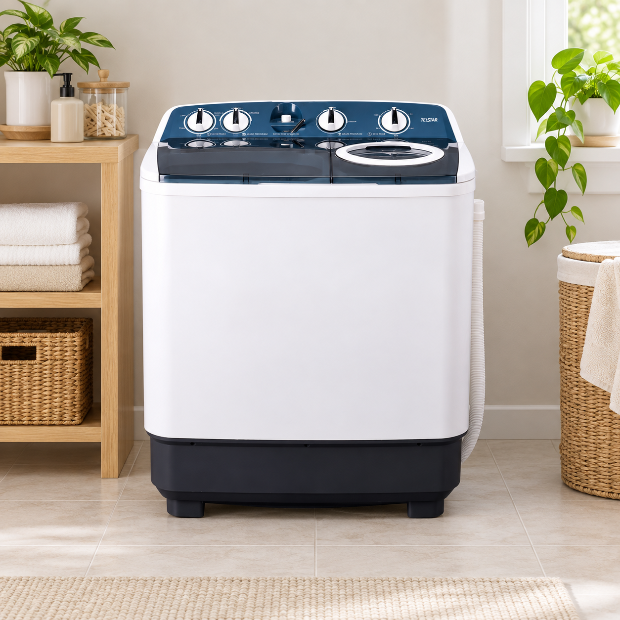 Lavadora semi automática Telstar 10.5 kg blanca